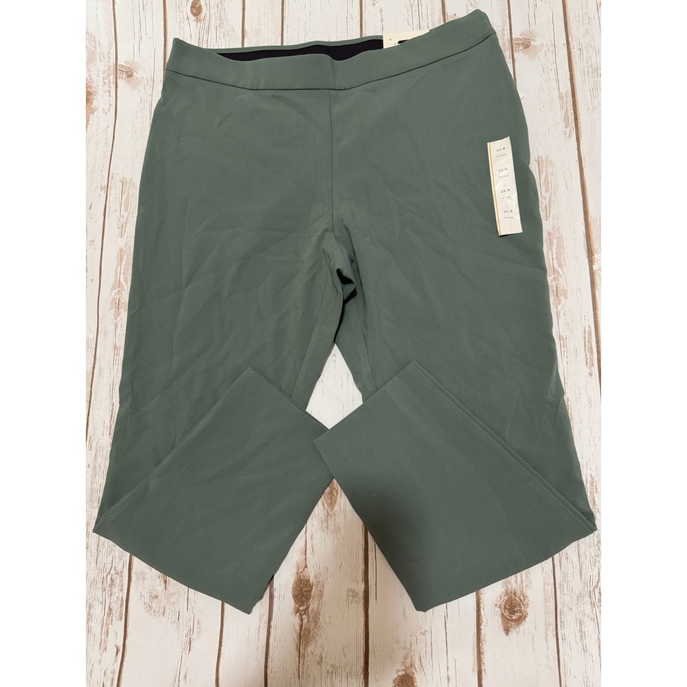 A New Day Womens High-Rise Skinny Ankle Pants Sage Green Pull On Trousers 14R